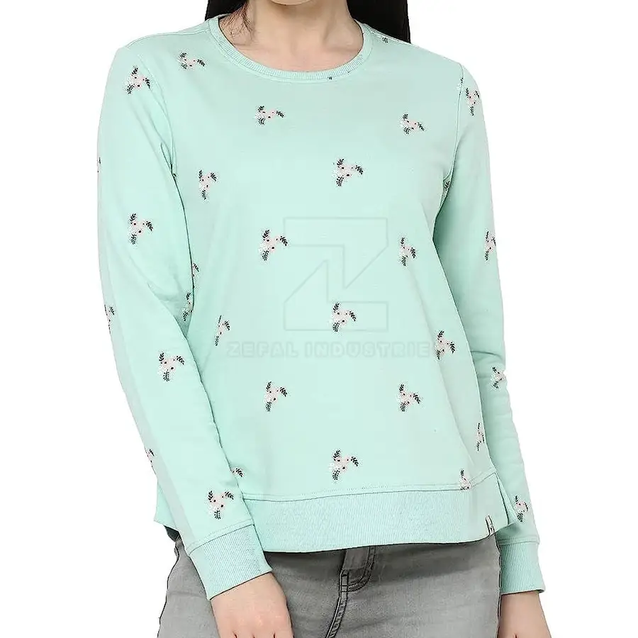 Long Sleeves Breathable Winter Casual Women's Sweatshirts 100% Cotton Oversized Front Logo — Zefal Industries product photograph 1 of 6