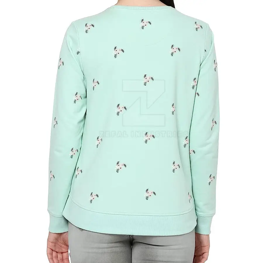 Long Sleeves Breathable Winter Casual Women's Sweatshirts 100% Cotton Oversized Front Logo — Zefal Industries product photograph 2 of 6