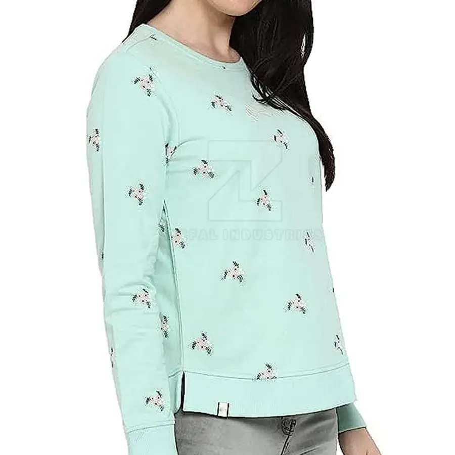 Long Sleeves Breathable Winter Casual Women's Sweatshirts 100% Cotton Oversized Front Logo — Zefal Industries product photograph 3 of 6