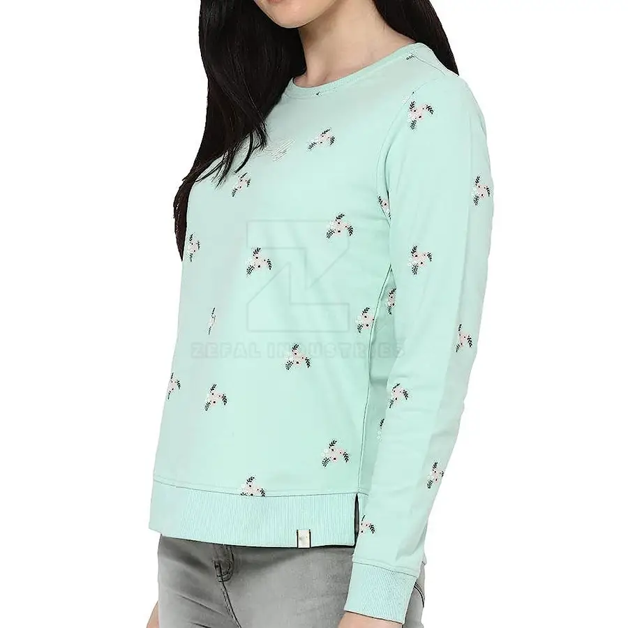 Long Sleeves Breathable Winter Casual Women's Sweatshirts 100% Cotton Oversized Front Logo — Zefal Industries product photograph 4 of 6