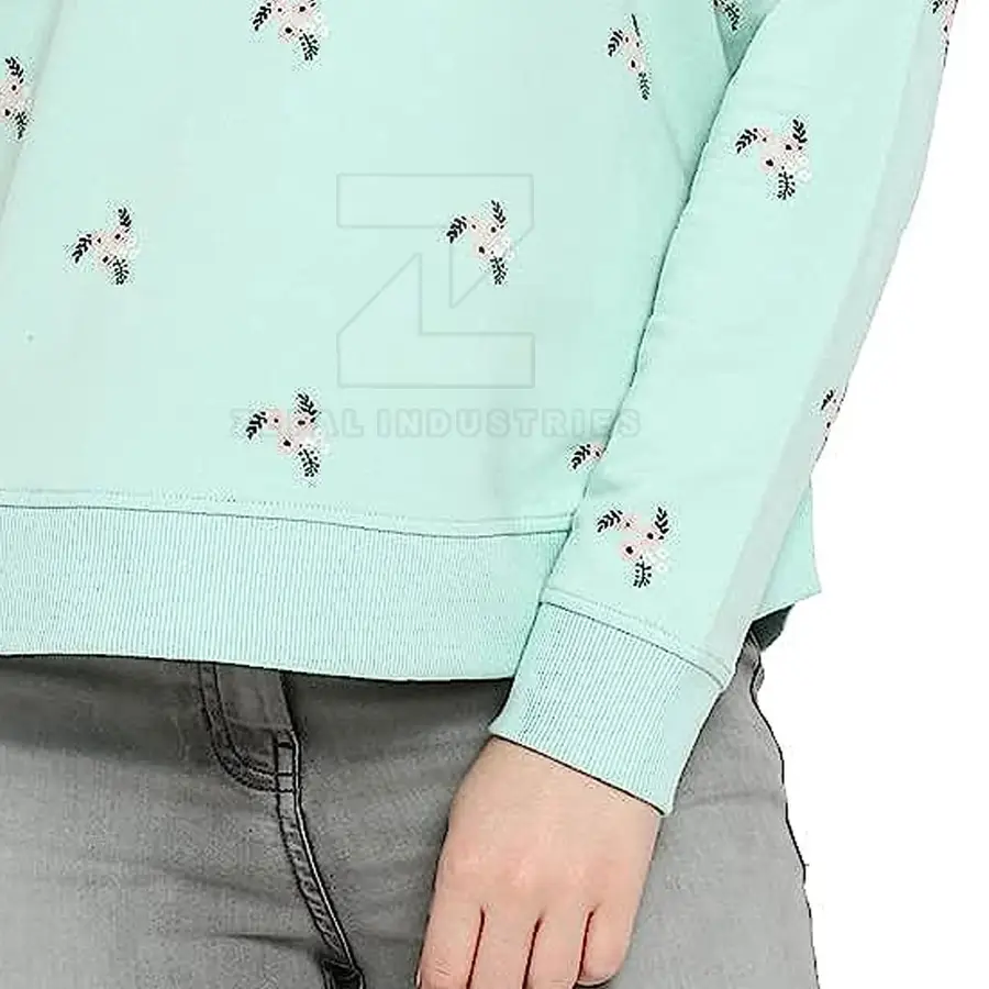 Long Sleeves Breathable Winter Casual Women's Sweatshirts 100% Cotton Oversized Front Logo — Zefal Industries product photograph 5 of 6