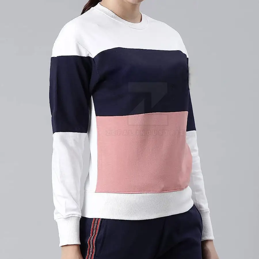 Custom Logo Front Print Winter Casual Women's Breathable 100% Cotton High Quality Sweatshirt Hot Selling — Zefal Industries product photograph 3 of 6