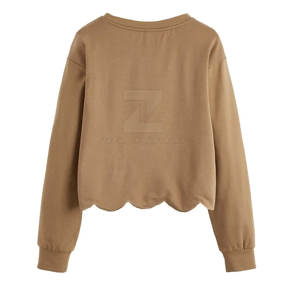 High Quality Women's Winter Sweatshirts 100% Cotton Front Logo Breathable Fashionable Oversized Casual Customized — Zefal Industries product photograph 2 of 6