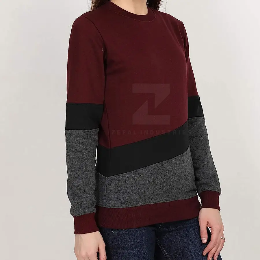 Best Quality Lightweight Winter Women's Casual Pullover Sweatshirt 100% Cotton Breathable Front Logo — Zefal Industries product photograph 3 of 6