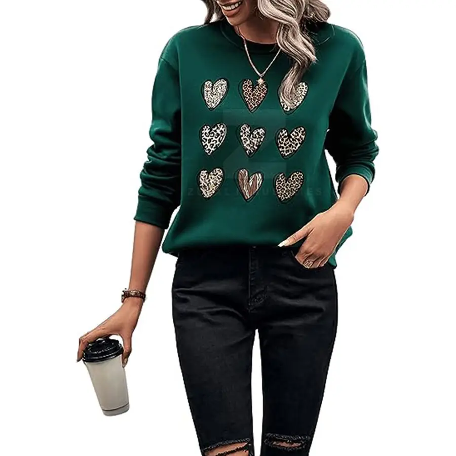Cheap Price High Quality Winter Women's Breathable 100% Cotton Sweatshirts Front Logo Customized Colors Latest Style Casual Wear — real Zefal Industries product photograph