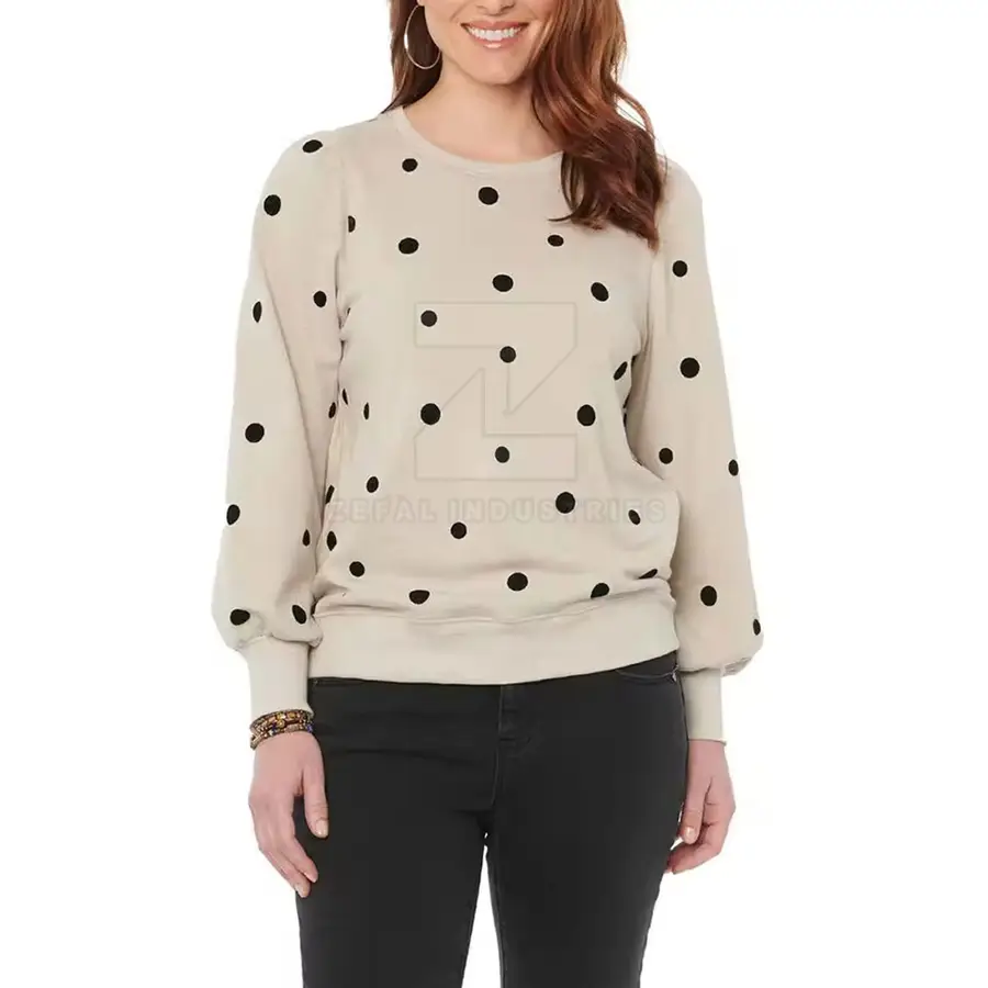 Sublimation Printing High Quality Customized Design Women's Winter Breathable 100% Cotton Front Logo Casual Sweatshirts — Zefal Industries product photograph 1 of 6