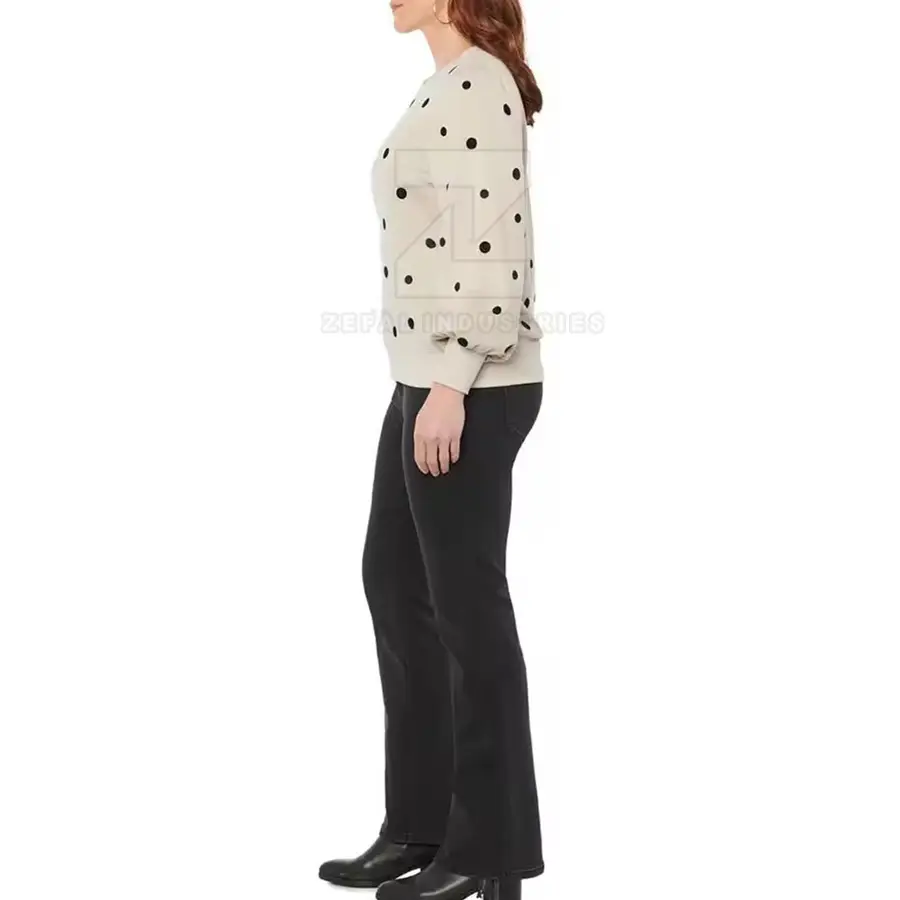 Sublimation Printing High Quality Customized Design Women's Winter Breathable 100% Cotton Front Logo Casual Sweatshirts — Zefal Industries product photograph 4 of 6