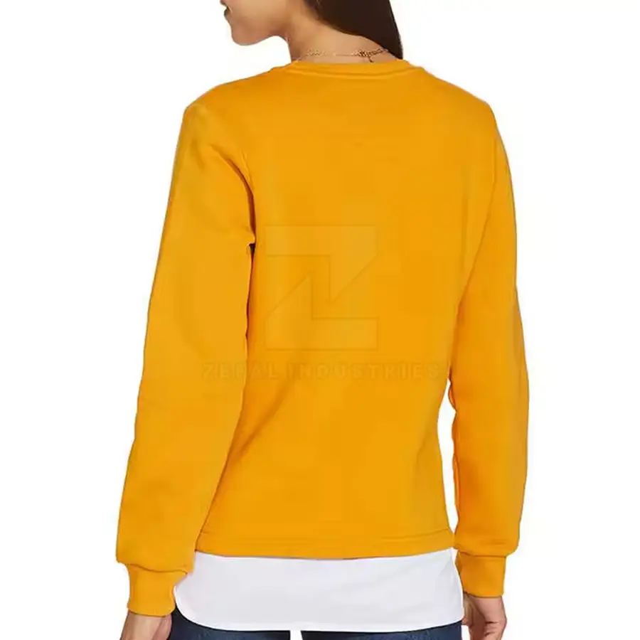 Factory Manufactured High Quality Winter Casual Breathable Knitted Women's Sweatshirt Front Custom Logo 100% Cotton Full Sleeve — Zefal Industries product photograph 2 of 6
