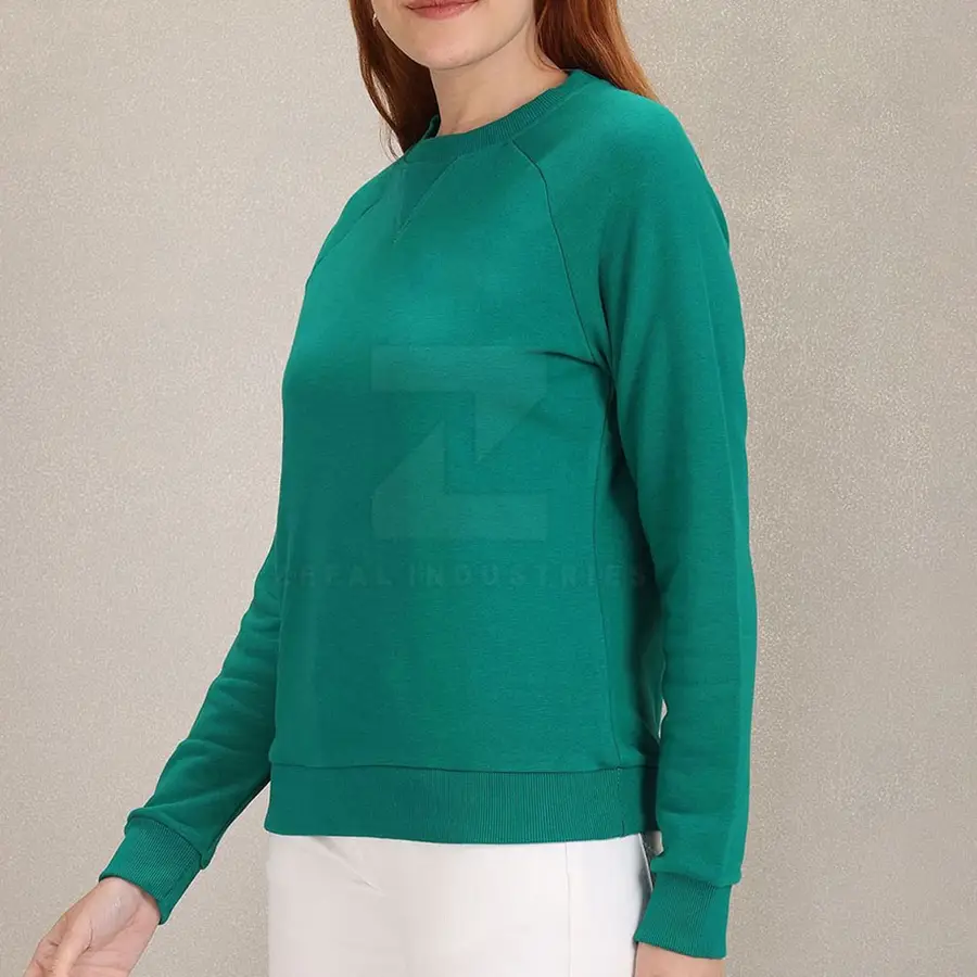 Classic Winter Women's Casual Sweatshirt 100% Cotton Breathable Lightweight Front High Quality Pakistan Made Customized Colors — Zefal Industries product photograph 4 of 6