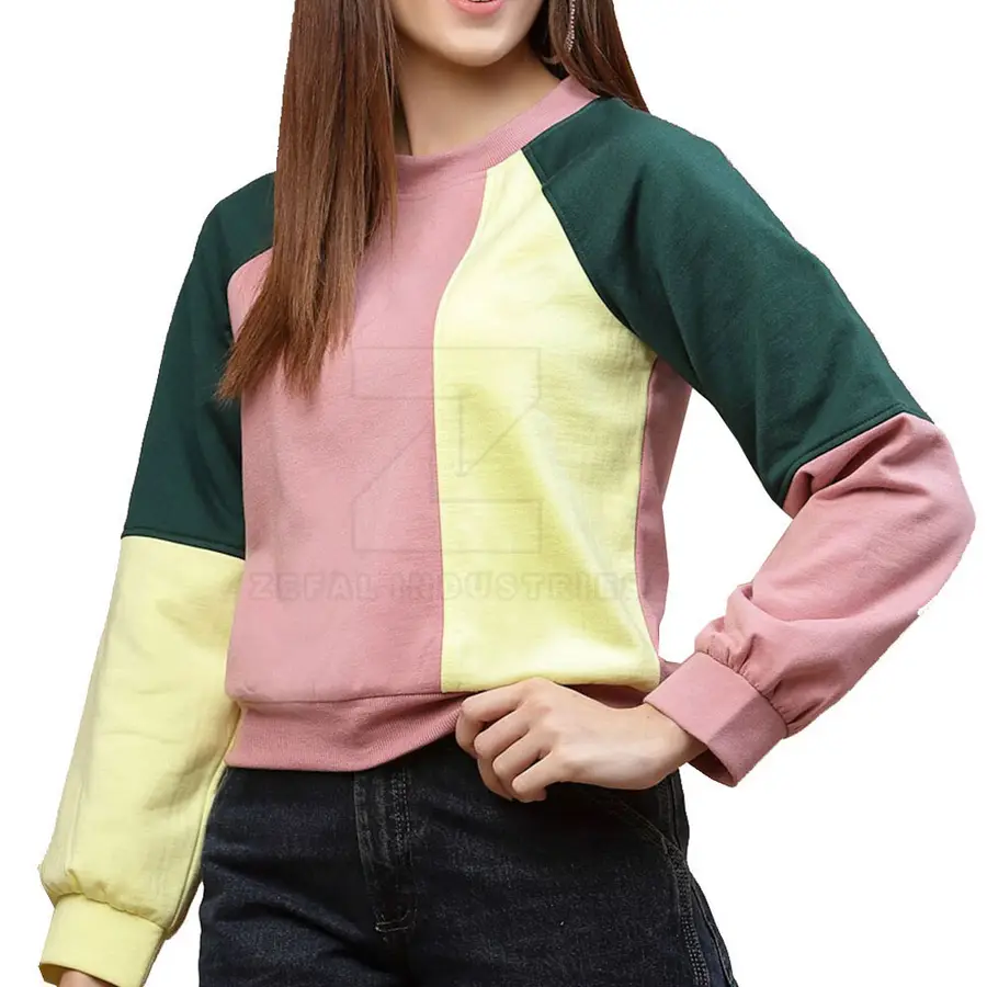Unique Style Casual Winter Wear Warm Front Logo Women's Long Sleeve Pullover 100% Cotton Breathable High Quality Sweatshirts — Zefal Industries product photograph 3 of 6