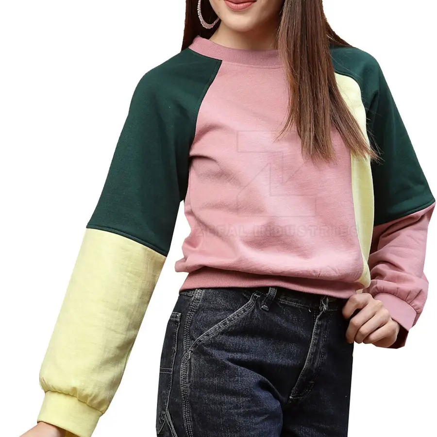 Unique Style Casual Winter Wear Warm Front Logo Women's Long Sleeve Pullover 100% Cotton Breathable High Quality Sweatshirts — Zefal Industries product photograph 4 of 6