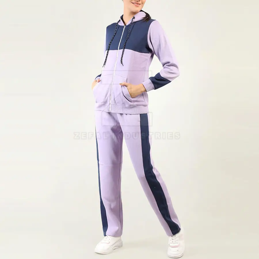 Unique Style Custom Made Women Hooded Winter Eco-Friendly Tracksuits Solid Color Online Sale — Zefal Industries product photograph 1 of 6