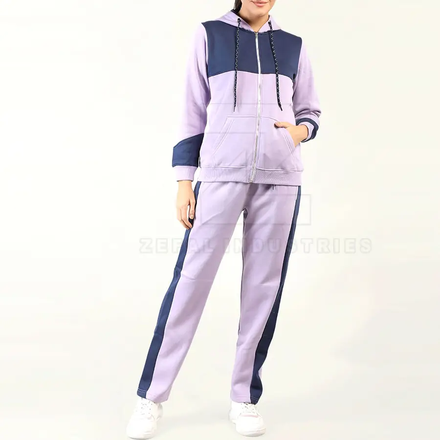 Unique Style Custom Made Women Hooded Winter Eco-Friendly Tracksuits Solid Color Online Sale — Zefal Industries product photograph 4 of 6