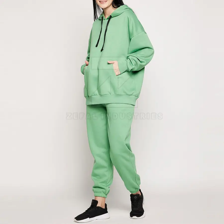 Low MOQ Best Selling Winter Hooded Eco-Friendly Women Tracksuits High Quality 100% Cotton for Online Sale — Zefal Industries product photograph 2 of 6