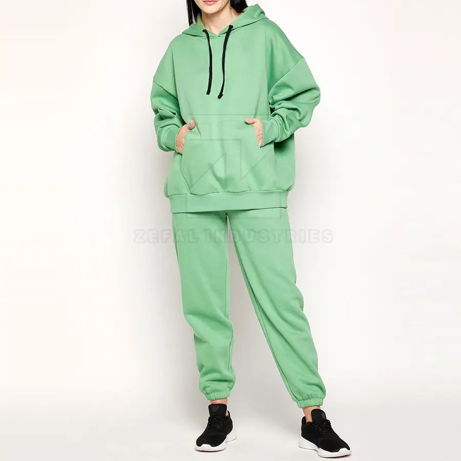 Low MOQ Best Selling Winter Hooded Eco-Friendly Women Tracksuits High Quality 100% Cotton for Online Sale — Zefal Industries product photograph 4 of 6