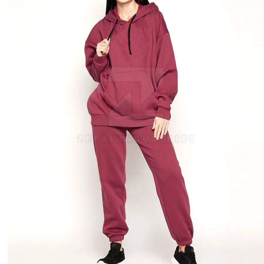 Pakistan Made Winter Hooded Eco-Friendly Women Tracksuit 100% Cotton High Performance Low MOQ Wholesale — Zefal Industries product photograph 1 of 6