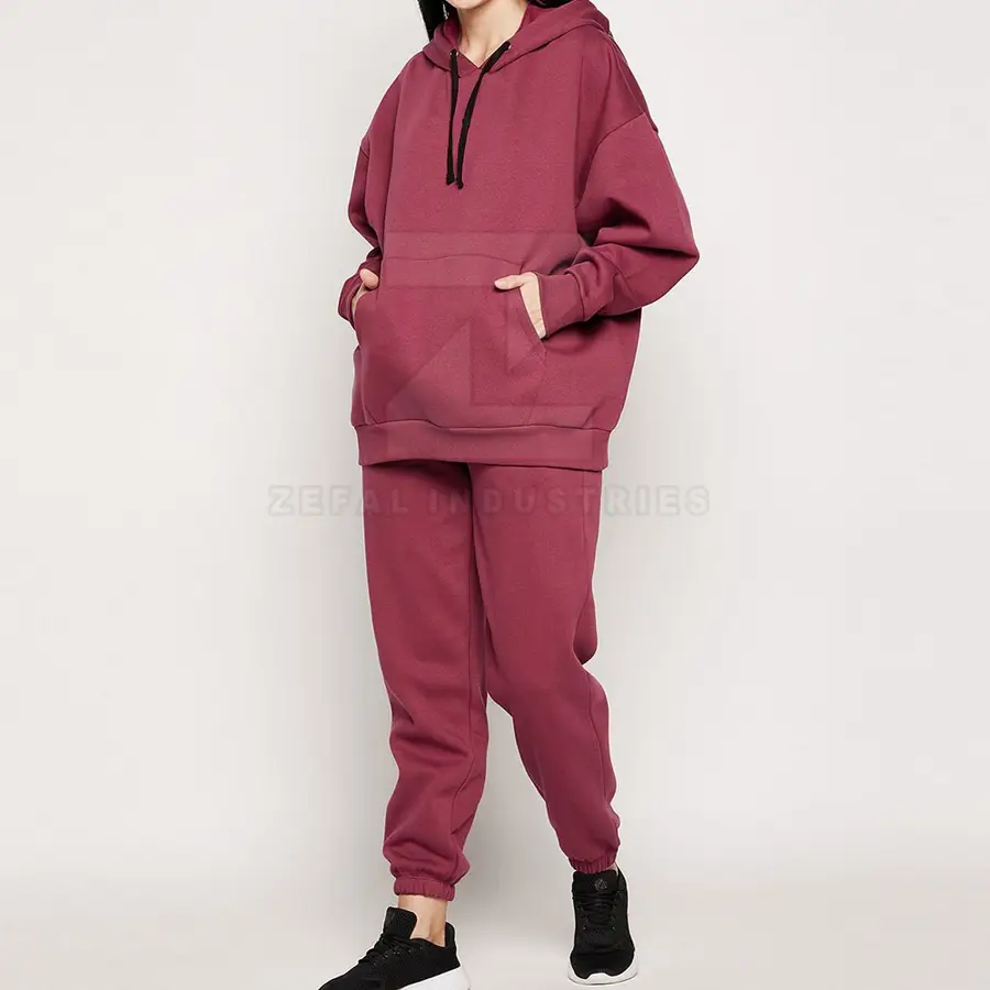 Pakistan Made Winter Hooded Eco-Friendly Women Tracksuit 100% Cotton High Performance Low MOQ Wholesale — Zefal Industries product photograph 2 of 6