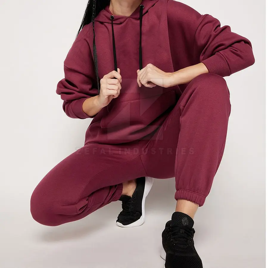 Pakistan Made Winter Hooded Eco-Friendly Women Tracksuit 100% Cotton High Performance Low MOQ Wholesale — Zefal Industries product photograph 4 of 6
