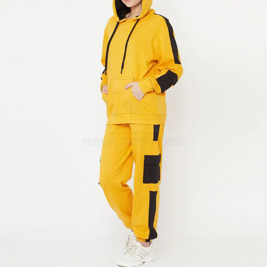 Low Price Winter Plus Size Hooded Eco-Friendly Solid Color Women Tracksuit Customized Your Own Design for Adults — Zefal Industries product photograph 2 of 6