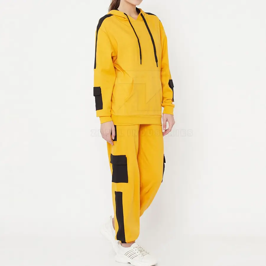 Low Price Winter Plus Size Hooded Eco-Friendly Solid Color Women Tracksuit Customized Your Own Design for Adults — Zefal Industries product photograph 4 of 6