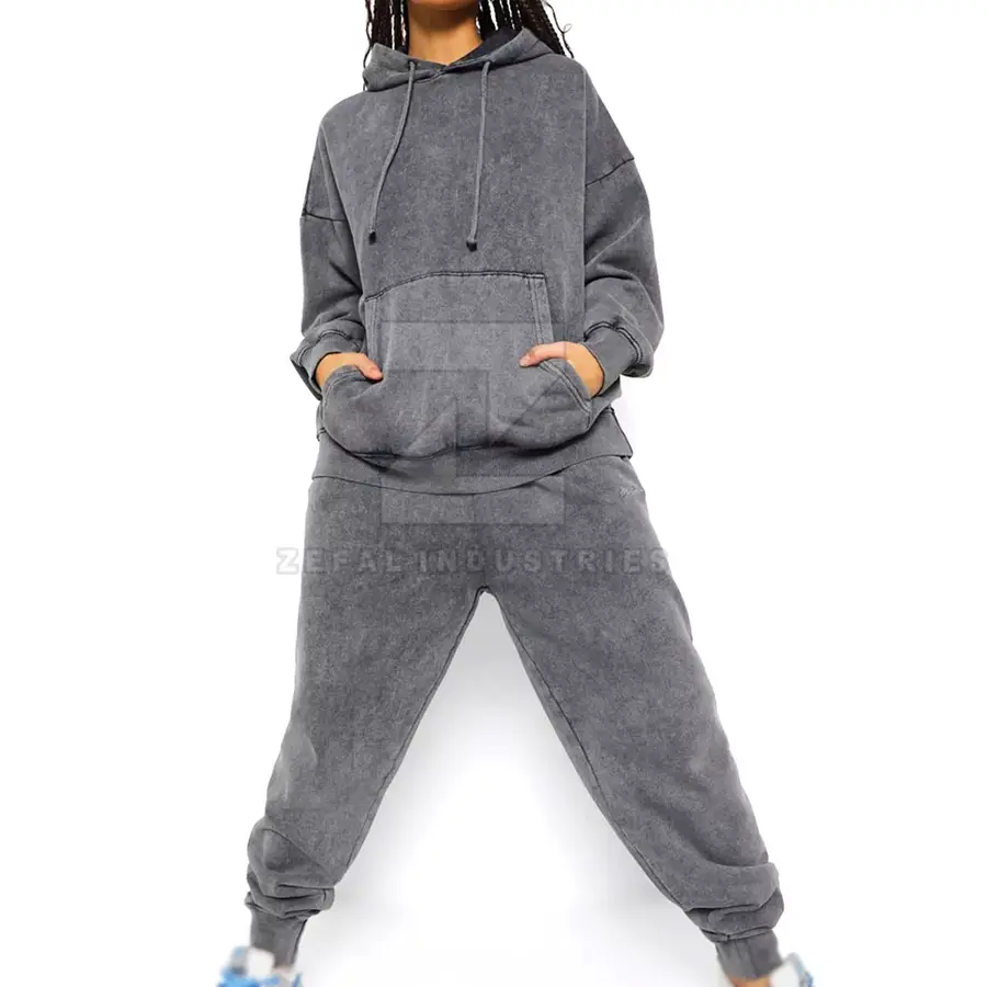 Customized Winter Plus Size Windproof Hooded Women Tracksuits Sets 100% Cotton Eco-Friendly Breathable Wholesale — Zefal Industries product photograph 1 of 6