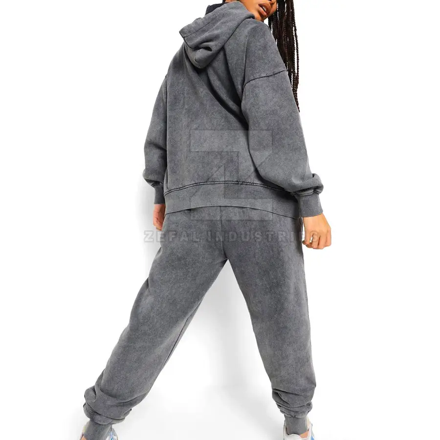 Customized Winter Plus Size Windproof Hooded Women Tracksuits Sets 100% Cotton Eco-Friendly Breathable Wholesale — Zefal Industries product photograph 2 of 6