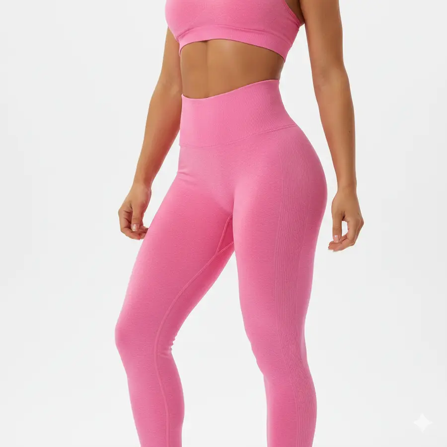 2026 Trend 'Second-Skin' Feel Solid Printed Yoga Set | Breathable Lightweight Mid-Waist 2-Piece Fitness Outfit | Women's Front — real Zefal Industries product photograph