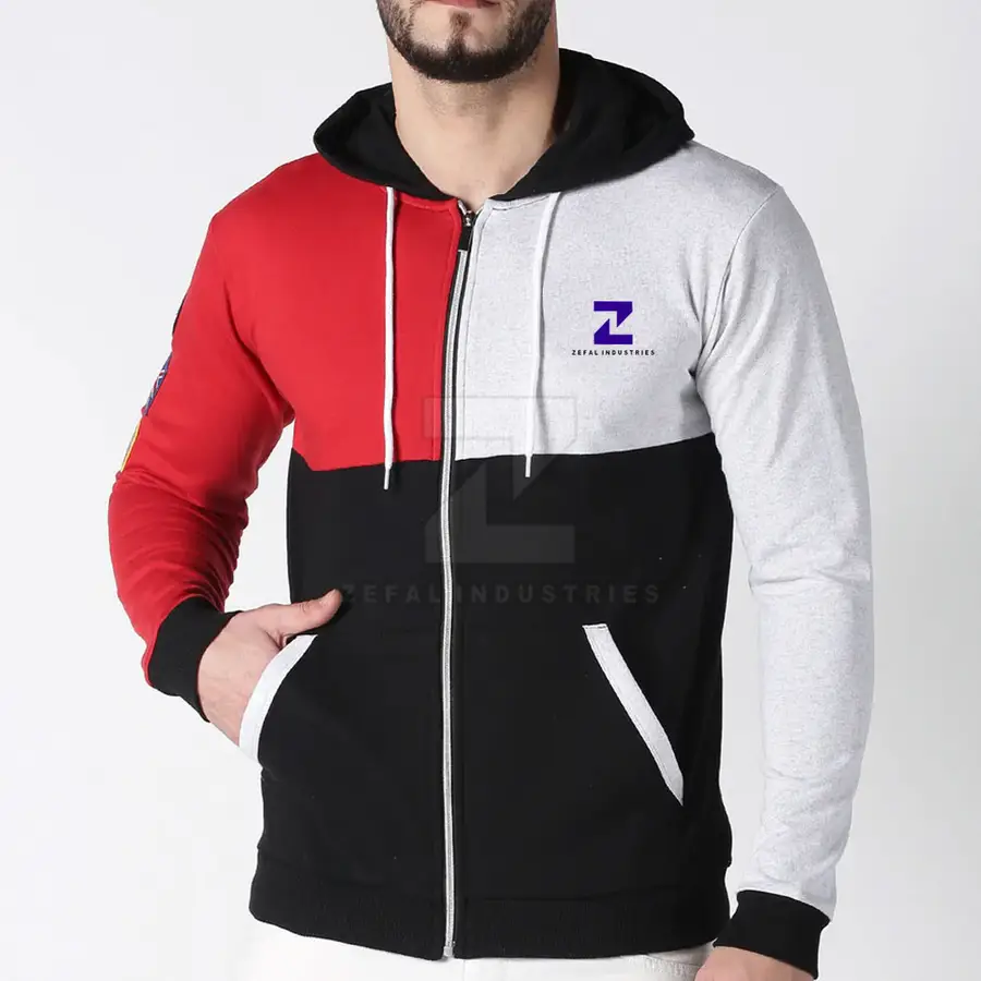 Online Best Selling Men's Winter Solid 100% Cotton Breathable Zipper Hoodies High Quality Low Price — real Zefal Industries product photograph