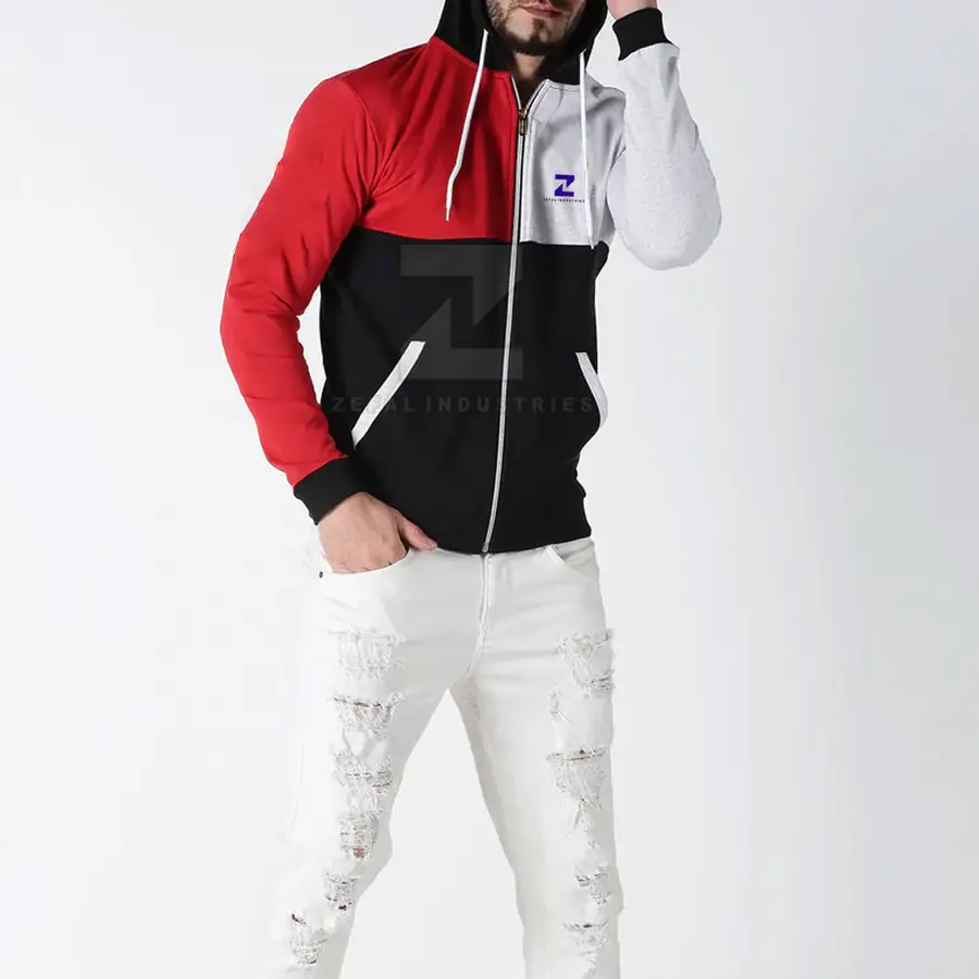 Online Best Selling Men's Winter Solid 100% Cotton Breathable Zipper Hoodies High Quality Low Price — Zefal Industries product photograph 5 of 6