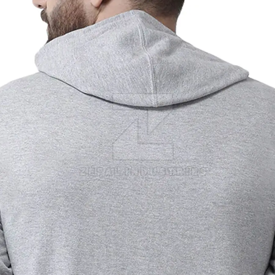 Men's Winter Zipper Hoodies 100% Cotton Solid Customized Logo Eco-Friendly & Breathable High Quality Low MOQ Price — Zefal Industries product photograph 5 of 6