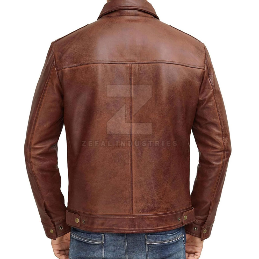 Men's Casual Leather Jacket — Zefal Industries product photograph 3 of 6