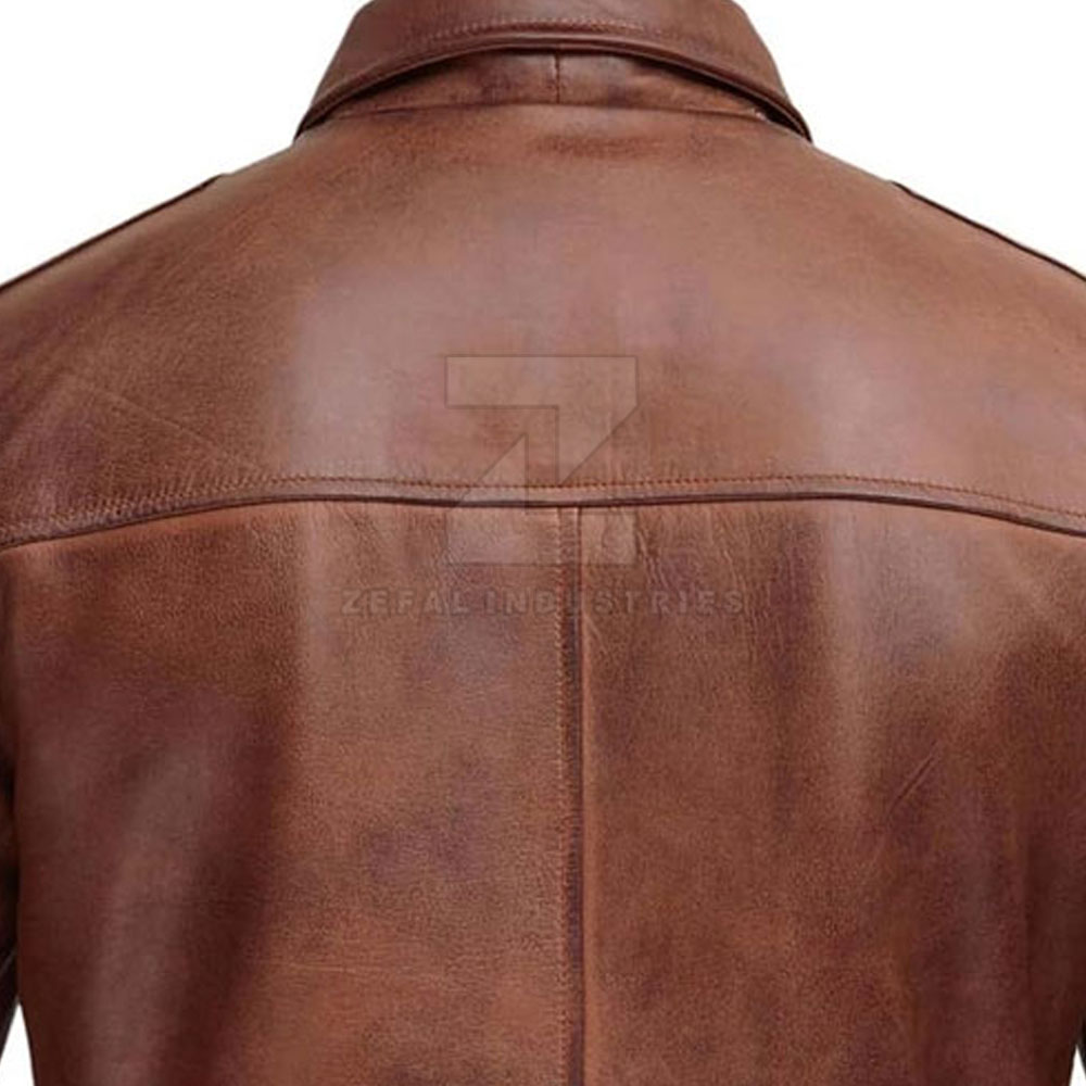 Men's Casual Leather Jacket — Zefal Industries product photograph 6 of 6