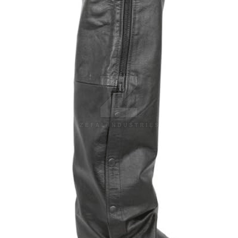 Flat-Front Leather Pants — Zefal Industries product photograph 4 of 6