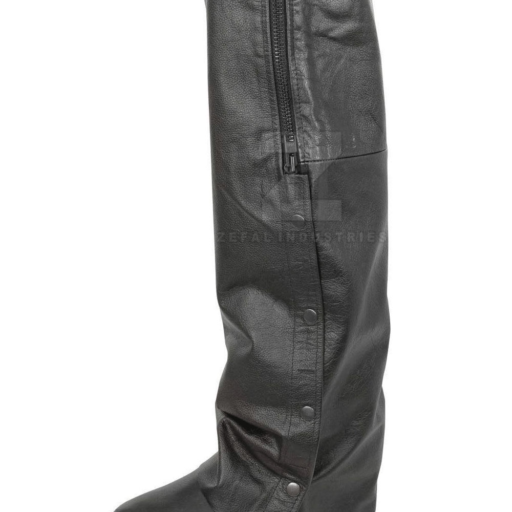 Flat-Front Leather Pants — Zefal Industries product photograph 6 of 6