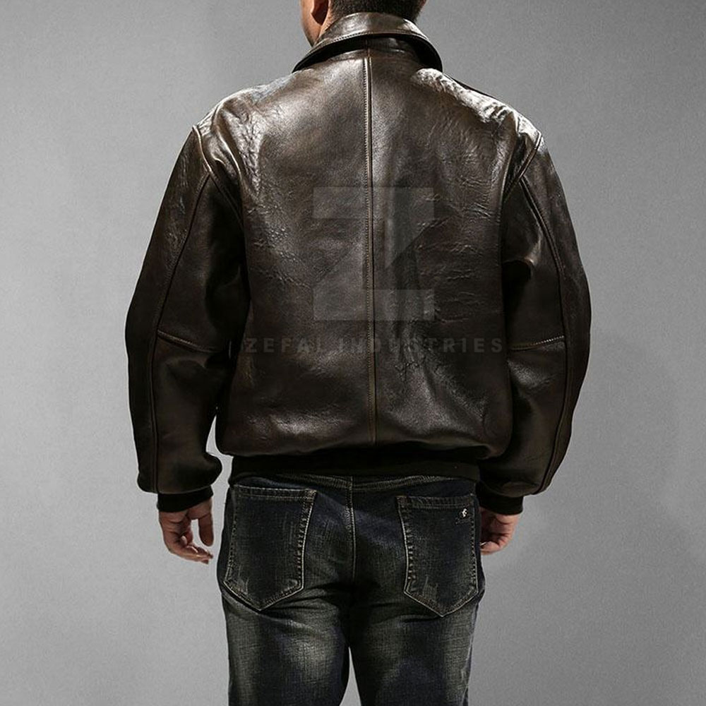 Leather Bomber Jacket — Zefal Industries product photograph 3 of 6