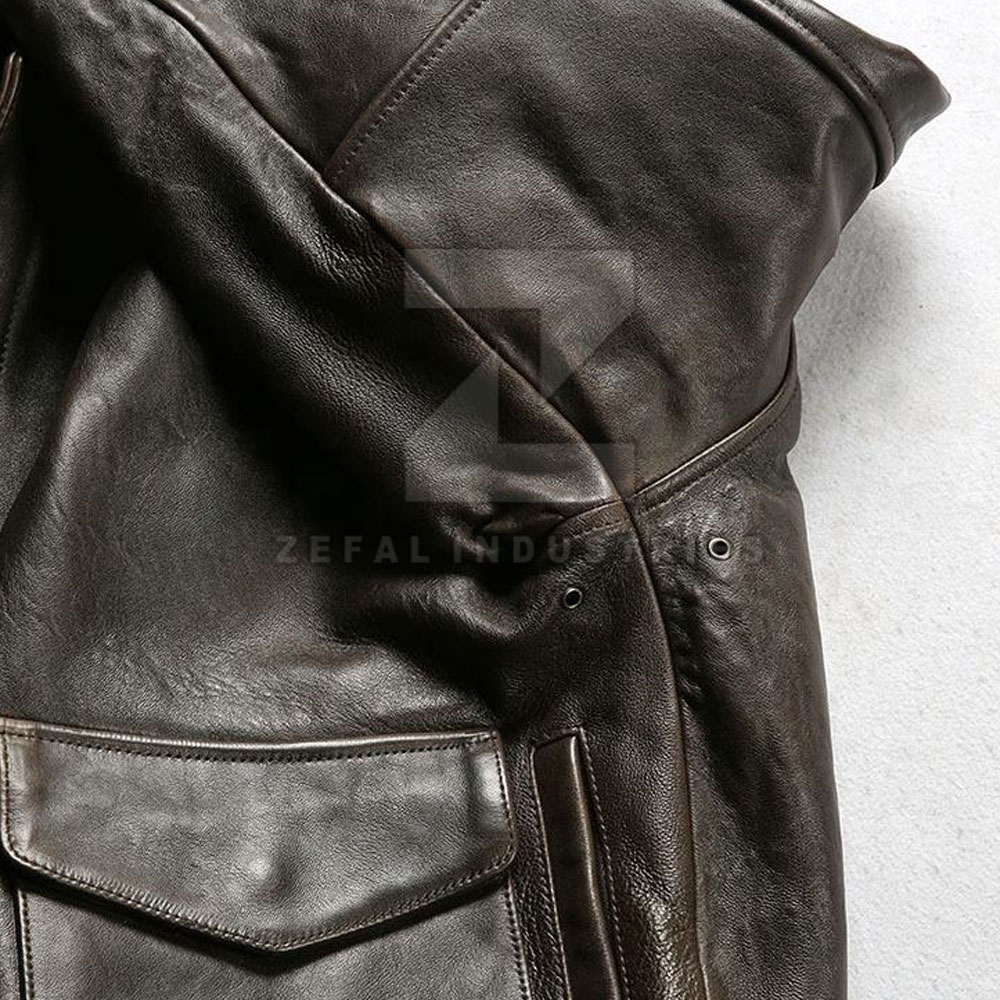 Leather Bomber Jacket — Zefal Industries product photograph 5 of 6