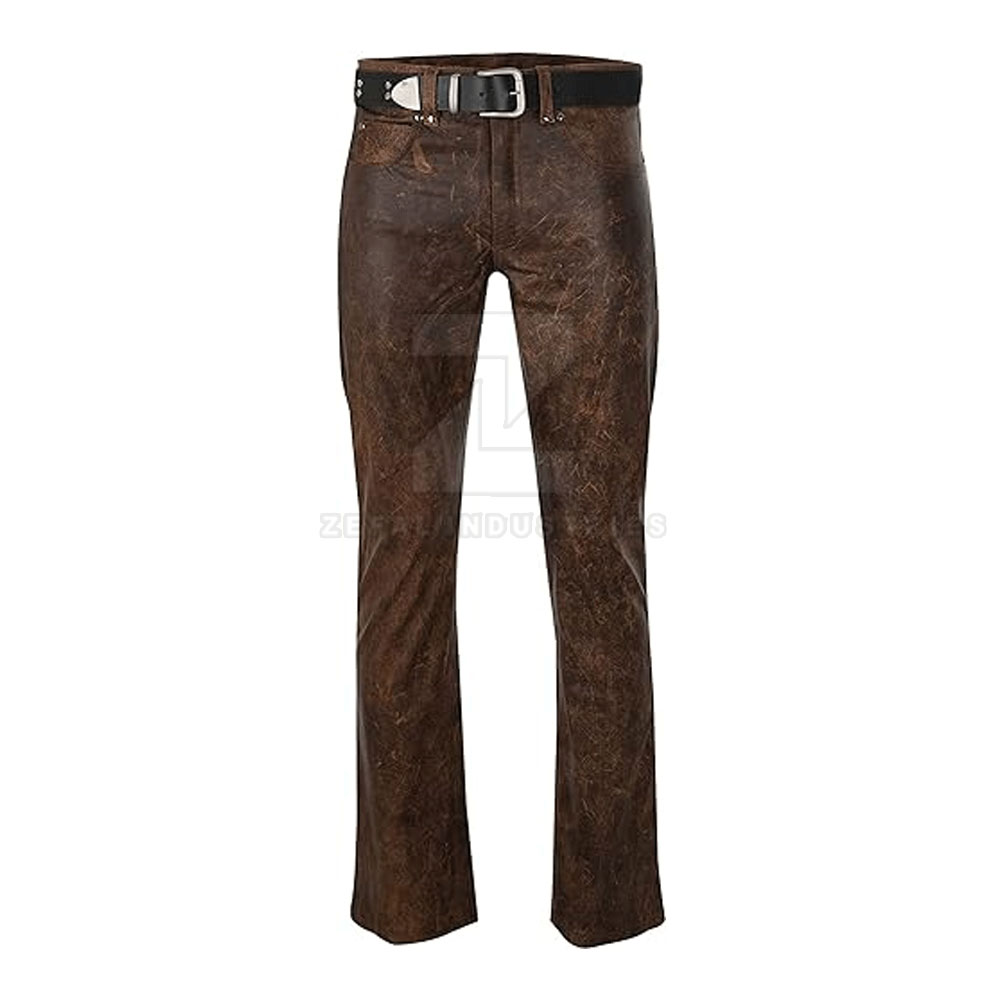 Pakistan-Made Flat Leather Pants — real Zefal Industries product photograph