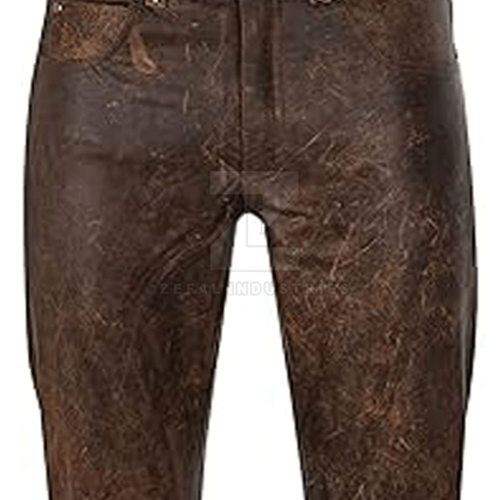 Pakistan-Made Flat Leather Pants — Zefal Industries product photograph 3 of 6