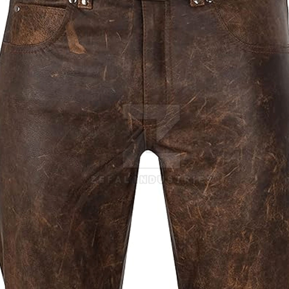 Pakistan-Made Flat Leather Pants — Zefal Industries product photograph 5 of 6