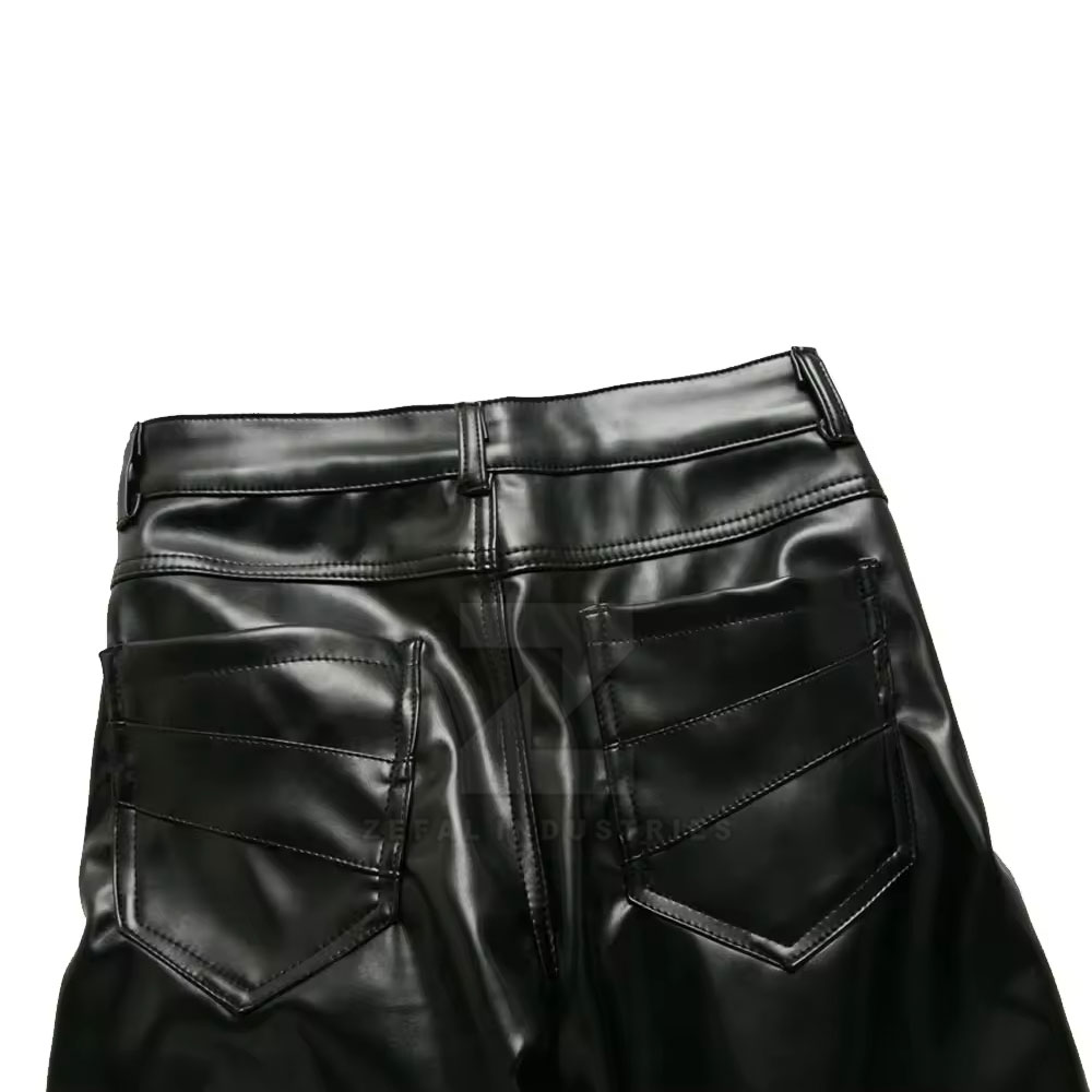 Straight-Fit Leather Pants — Zefal Industries product photograph 3 of 6