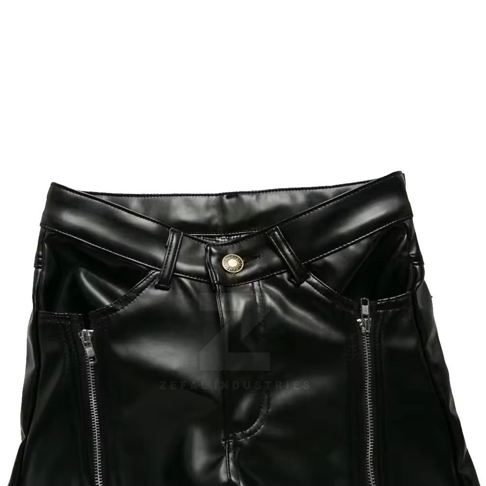 Straight-Fit Leather Pants — Zefal Industries product photograph 5 of 6
